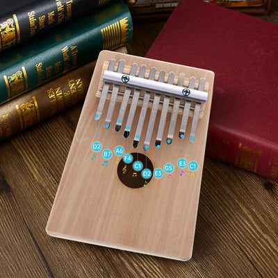 1 set DIY Thumb 10 Keys Mini Hand Painted Thumb Piano Kalimba Hand Painted Kids Painting Sturdy Durable Small Instrument - Elanique
