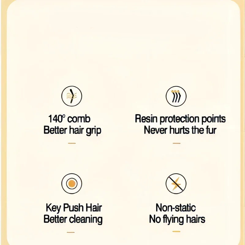 Pet Brush One Button Cleaning Brush Magic Beauty Cat Hair Brush Easy To Carry Re-Use Multi-Function Brush