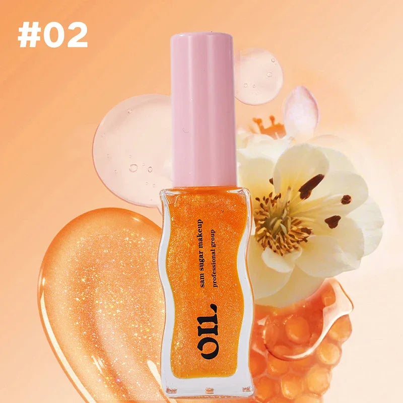 Water Light Honey Essence Lip Oil Long Lasting Moisturizing Fruity Shimmer Jelly Reduce Lip Lines Liquid Lipstick Gloss Makeup