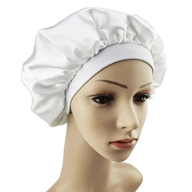30cm diameter Satin Silk Bonnet, Night Sleep Cap for Curly Hair, Hair Protection Head Cover for Women