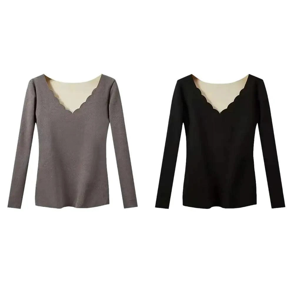 Womens Thermal Underwear Long Thermal Underwear Shirt Soft Elastic Warmth Shirt Winter Underwear Comfortable for Women