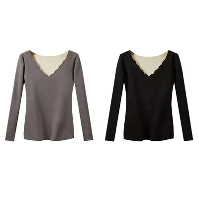 Womens Thermal Underwear Long Thermal Underwear Shirt Soft Elastic Warmth Shirt Winter Underwear Comfortable for Women