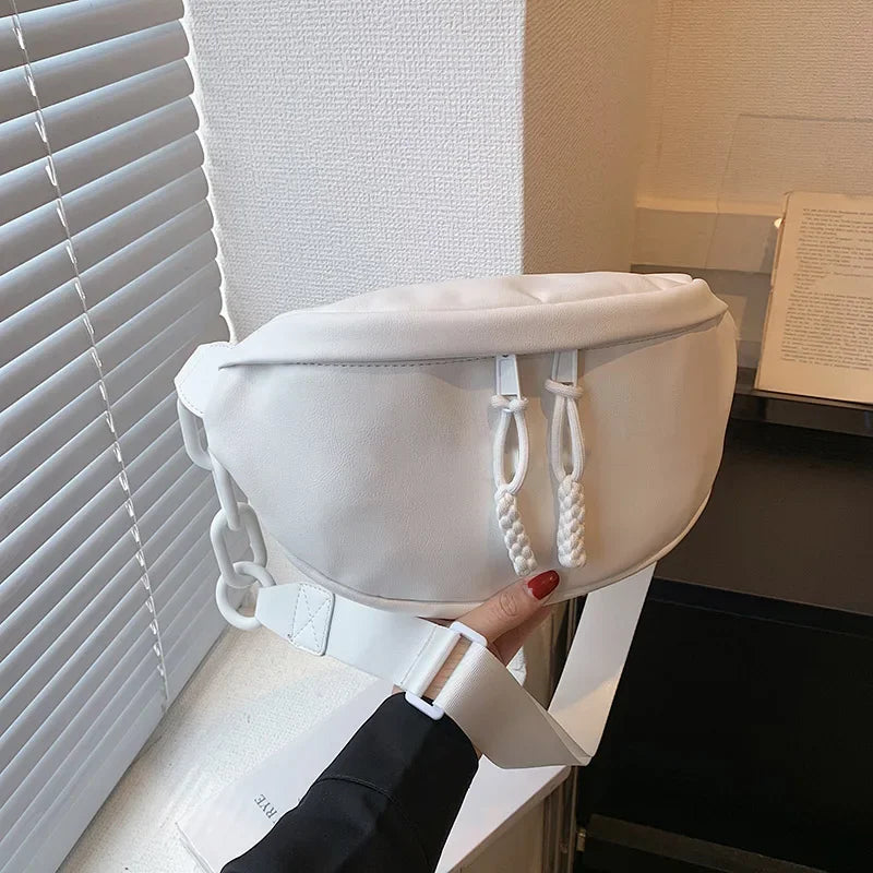 Designer Woman Waist Bag Quality Soft Leather Fanny Pack Purse Fashion Brand Ladies Belt Bag Luxury Shoulder Crossbody Chest Bag