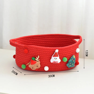 Gift Baskets Small Cotton Rope Baskets Storage Toy Snack Baskets With Handles