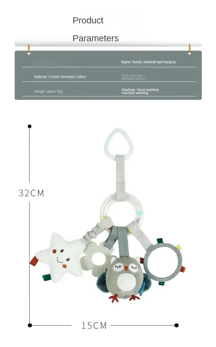 Baby Toys for 0 3 6 12 Months Rainbow Activity Plush Animal Stroller Hanging Toy for Baby Car Seat Crib Travel Sensory Baby Toys