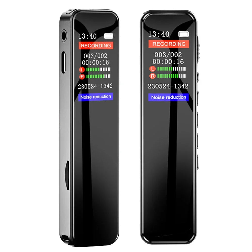 Digital Voice Recorder High-Quality Noise Reduction Record with Playback MP3 Music Player Activated Record 1536KBPS HD Recording