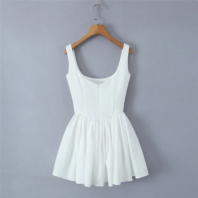 Summer clothes women 2024 short dresses women evening party dresses white bodycon mini dress birthday dresses luxury fish bone