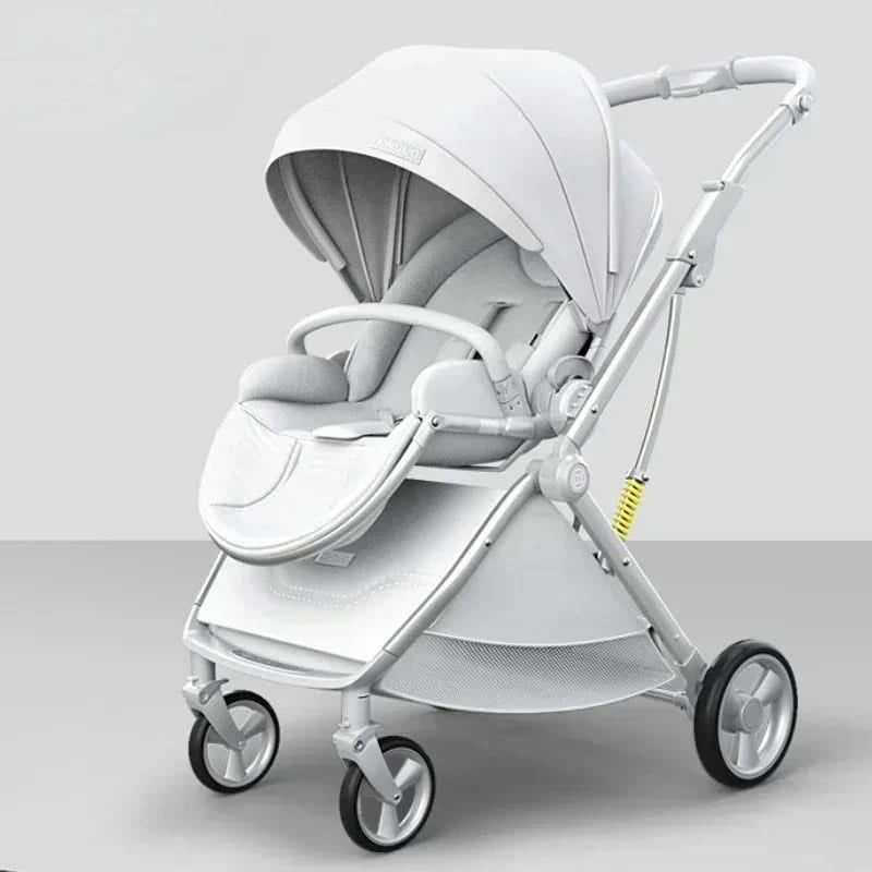 Portable Foldable Baby Stroller, High View Two-way Baby Stroller, Lightweight Travel Baby Stroller,  Adjustable Backrest