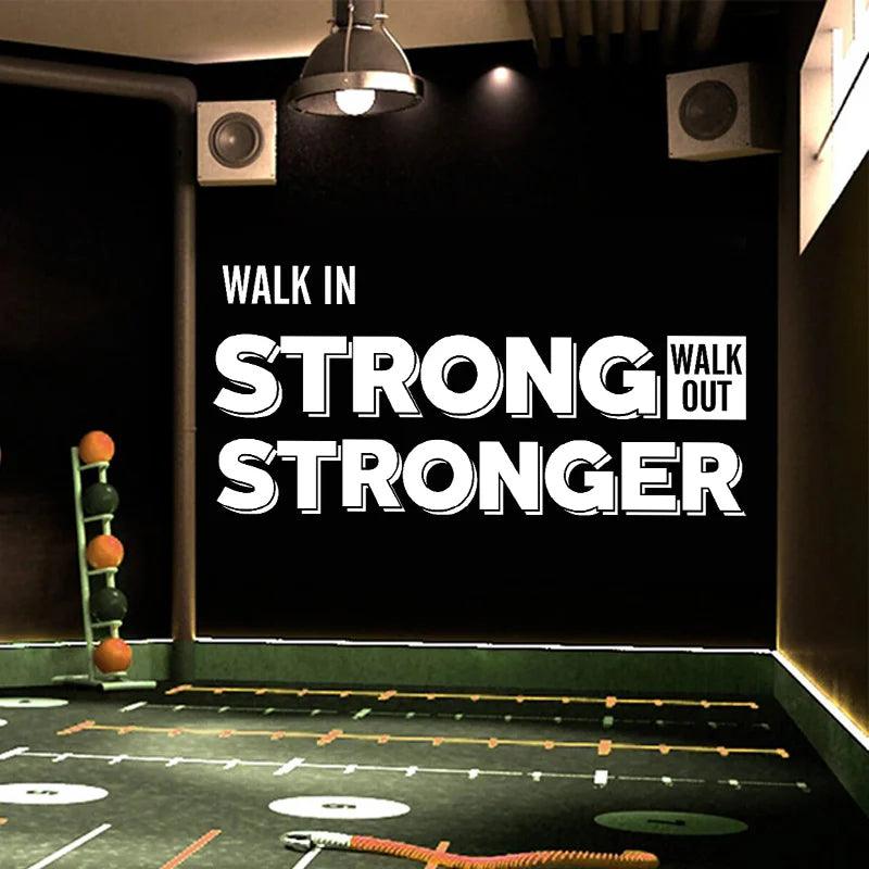 Gym decor ideas home be stronger than your excuses exercise train workout quotes gift home office decor 2320