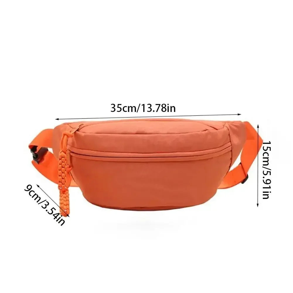 Half Moon Women's Chest Bag New Oxford Cloth Large Capacity Waist Bags Waterproof Multifunctional Running Belt Bags Sport