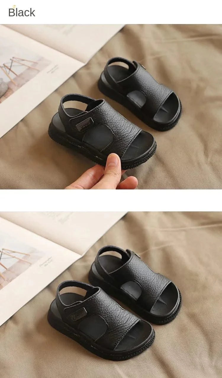 Children's Sandals Fashion Boys' New Summer Middle and Small Children's Soft Sole Baby Anti slip Open Toe Beach Shoes