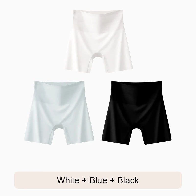 Underwear for Women Seamless Panties Women's Shorts Woman Girdle Brief Ice Silk Shorts Under the Skirt Safety Short Pants Summer