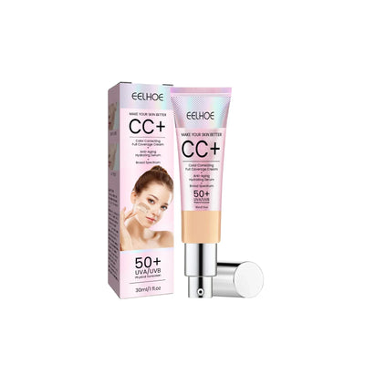 Natural Foundation Cc Cream Waterproof Brighten Moisturizing Foundation Concealer Oil-Control Sunscreen Spf 50 Makeup Cosmetics