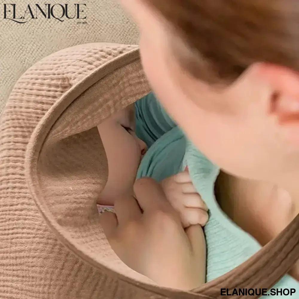 Breathable All-Season Baby Nursing Cover – Solid Cotton Breastfeeding Blanket