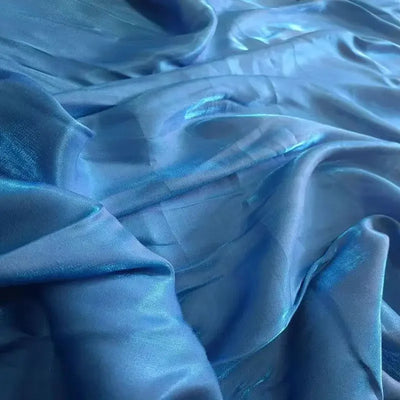 Mermaid Texture Gradient Reflective Fabric Illusion By The Meter for Shirt Full Dress Hanfu Clothing DIY Sewing Soft Cloth White