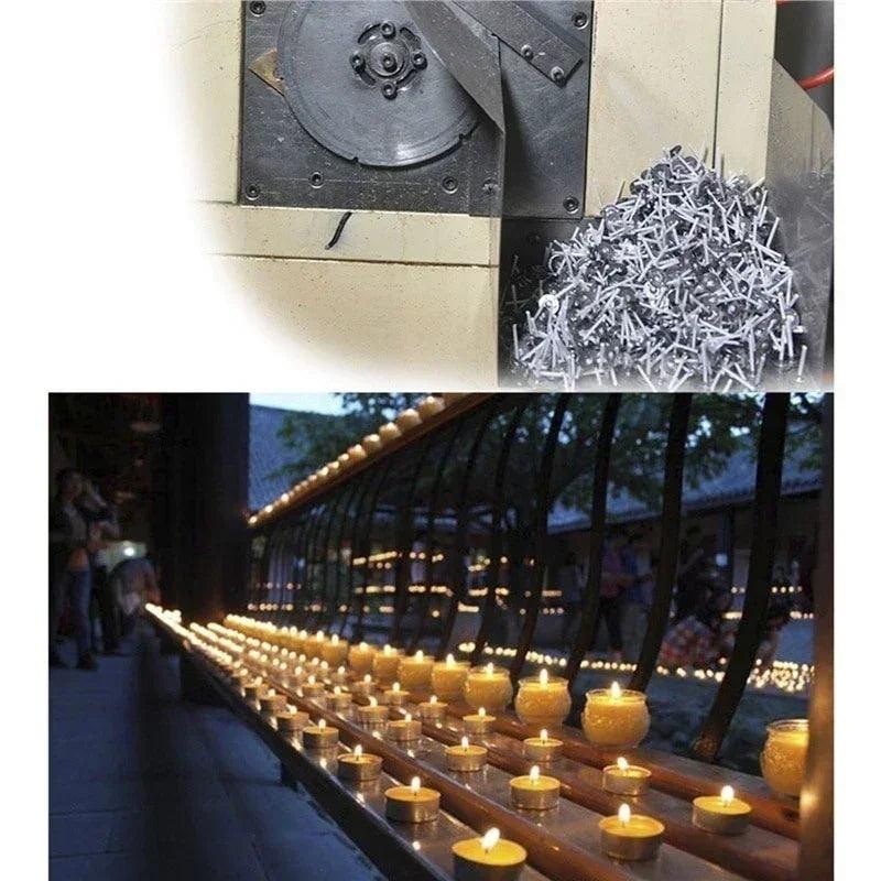 103pcs/set original smokeless candle wicks soy wax core woven cotton kerosene lamp line wood accessories candles making