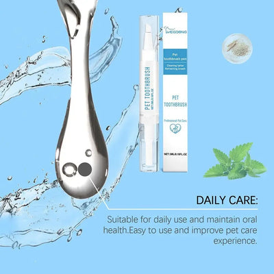 Pet Toothbrush Pen Teeth Clean Fresh Breath Pet Toothbrush Paste Brush One Easy To Use Cat Tooth Brush ToothbrushSet Accessories
