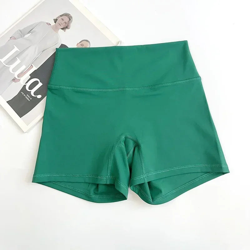 Women Sports Biker Shorts Women Naked Feeling High Waist Yoga Shorts Push Up Fitness Leggings Tummy Control Yoga Slim Shorts🩳👍