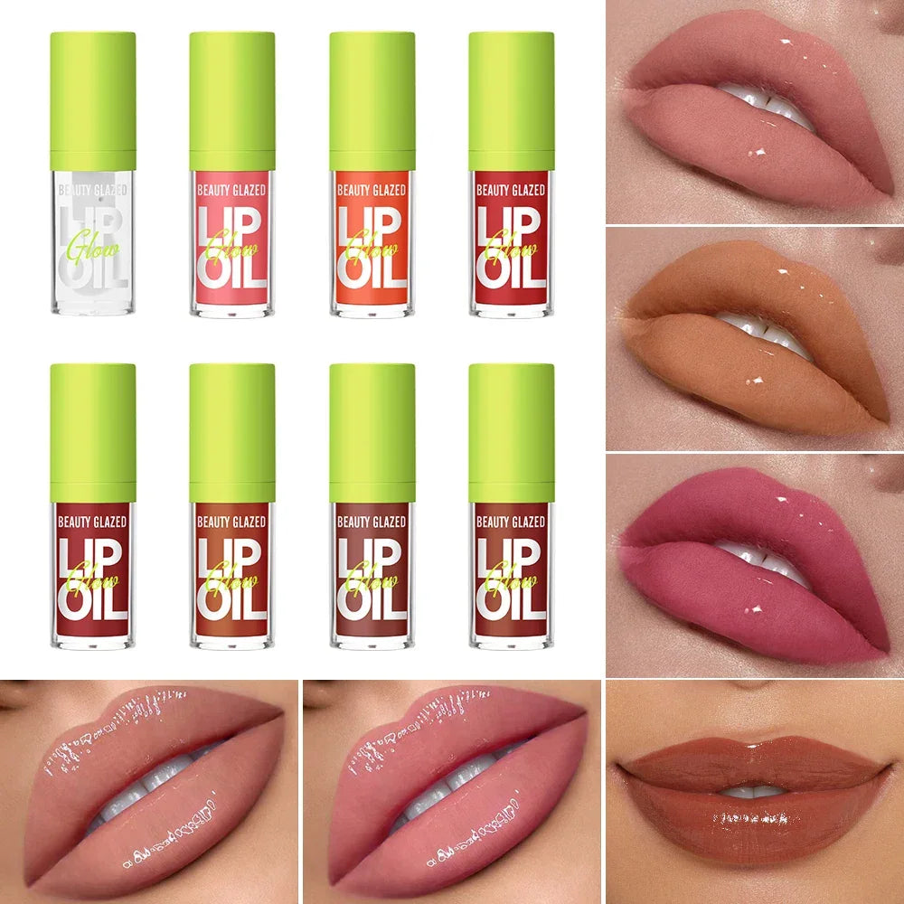 Beauty Glazed Rare Bright Lustrous Lip Essence Moisturizing Shine Shimmer Plumping Lip Tint  Care Oil Gloss for Lip Enhancement
