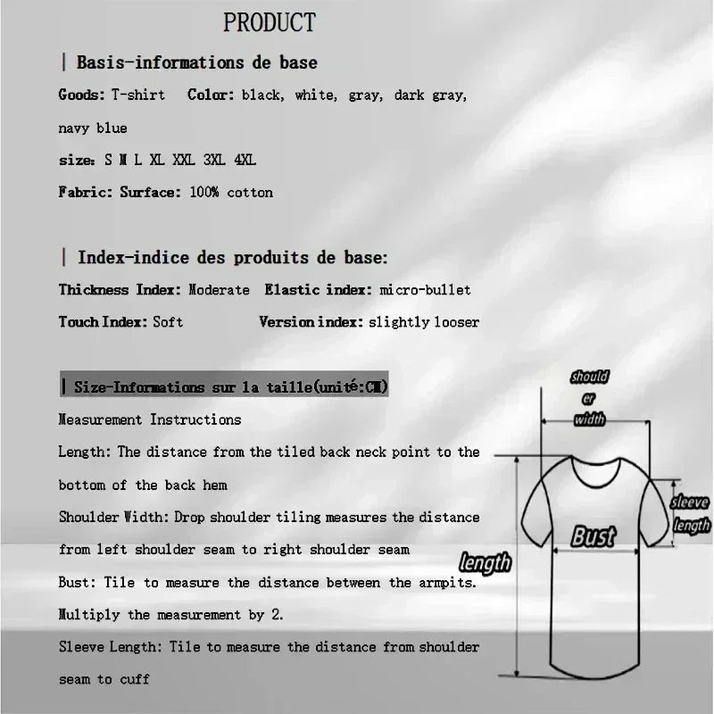 2025 Men's Oversized T-shirts Mens Cotton T Shirt White  Casual Summer Wear Fashion Print Tee Shirts for Men New Clothing