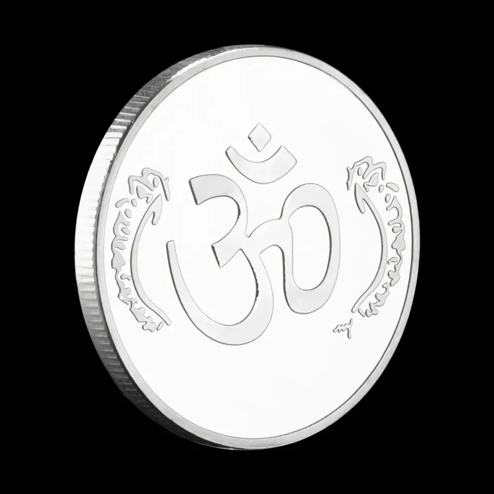 The Legend of Ganesha Collectible Souvenir Coin Basso-Relievo Silver Plated Coin Hinduism Commemorative Coin
