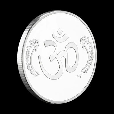 The Legend of Ganesha Collectible Souvenir Coin Basso-Relievo Silver Plated Coin Hinduism Commemorative Coin