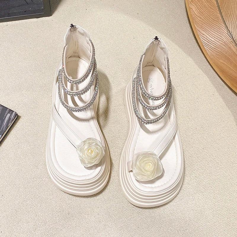 2025 designers women summer sandals open toe 8cm platform wedge sneakers casual shoes beach sandálias das mulheres