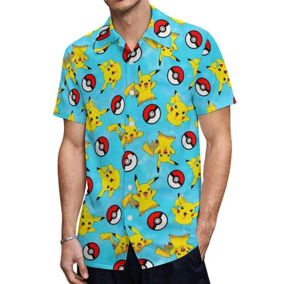 Summer Men's Shirt Cute Animal Print  Shirt