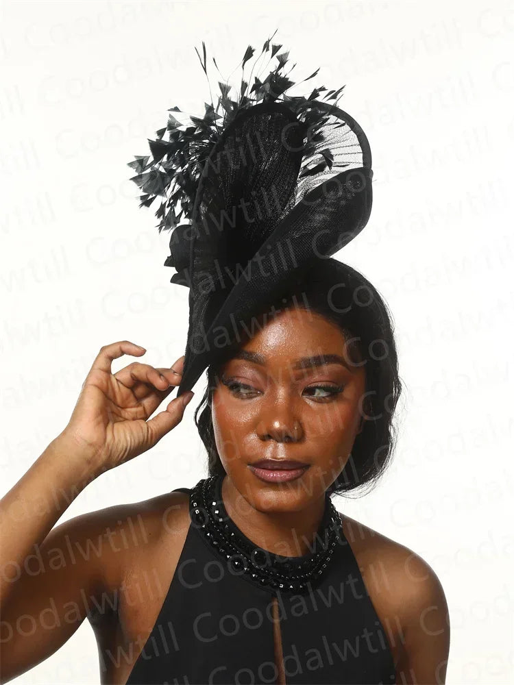 Royal Ascot Hat Fascinator For Women Tea party Floral Wedding Millinery Cap Elegant Women Church Kentucky Derby Chapeau Cap