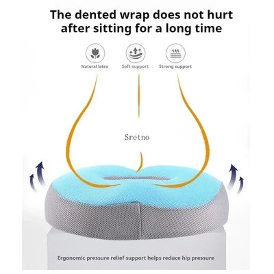 Latex Hemorrhoid Seat Cushion Thickened Office Beautiful Buttocks Pregnant Women Buttocks Pad Hollow Tailbone Protect Cushions