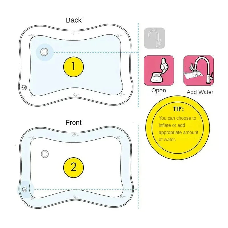 Baby Water Mat Inflatable Cushion Infant Toddler Water Play Mat for Children Early Education Developing Kid Toys Summer Toy Gift