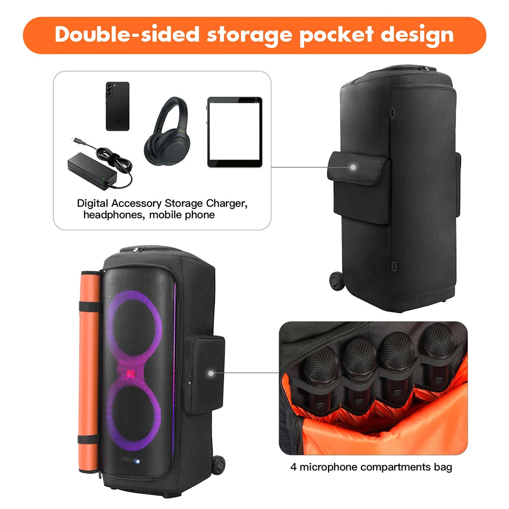 Party Speaker Dust Cover Waterproof Padded Speaker Protective Cover Nylon Double-Sided Speaker Storage Bag for JBL Party Box 710