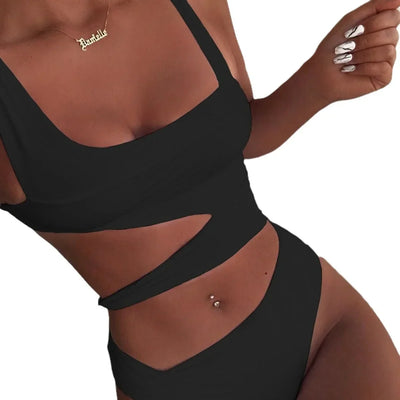 Custom LOGO new one-piece swimsuit one-piece bikini women's hollow swimsuit