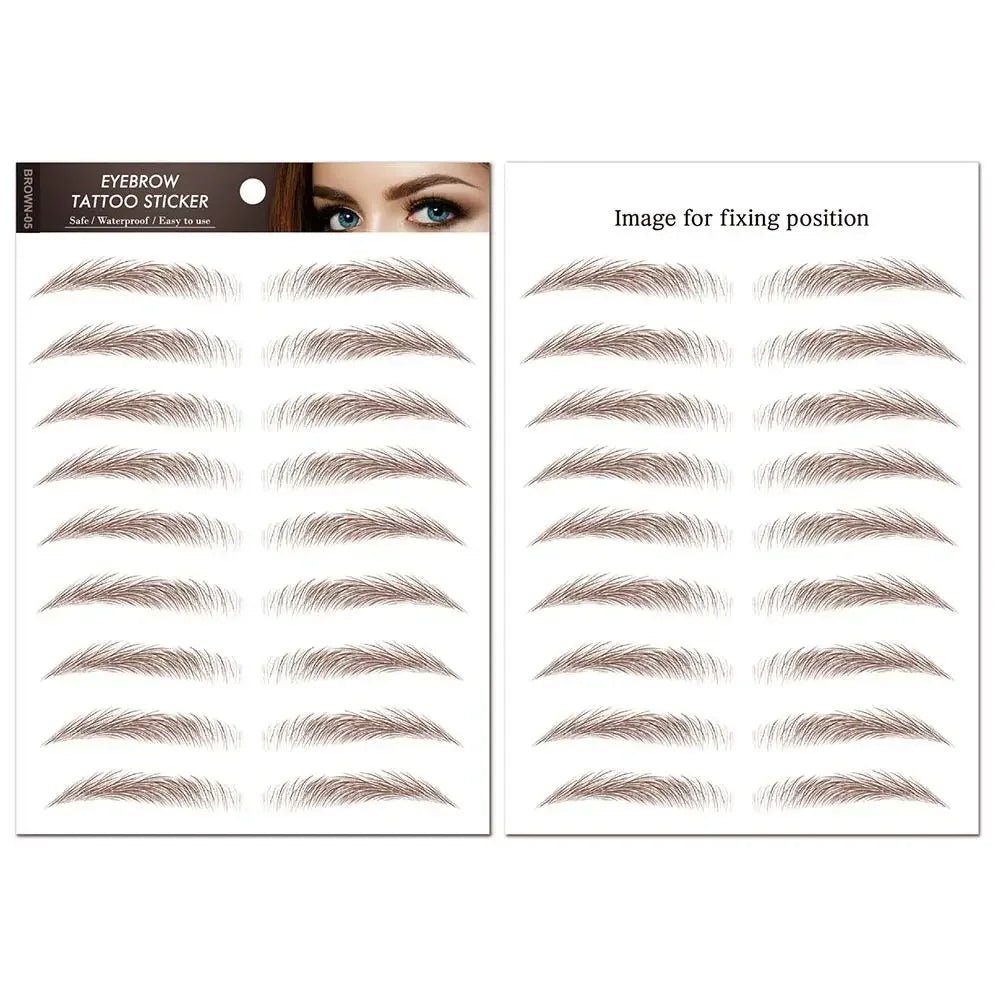 Temporary Tattoos Women Men Water Transfers Decals Simulation Eye Brow Eyebrow Stickers 6D Eyebrow Tattoos Stickers