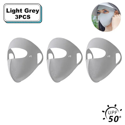 Women Full Face UV Protection Mask 3D Ice Silk Sunscreen Breathable Lightweight Summer Outdoor Sports Comfort Fit mask for men