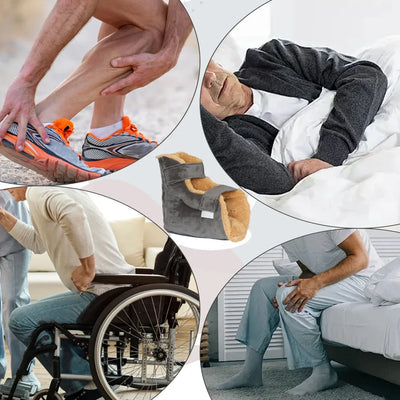 Ehucon Heel Pressure Relief Pillow, Extra Thick Shaggy Foam Protector, Anti-Bedsore Cushion for Bedridden Elderly 1 PCS