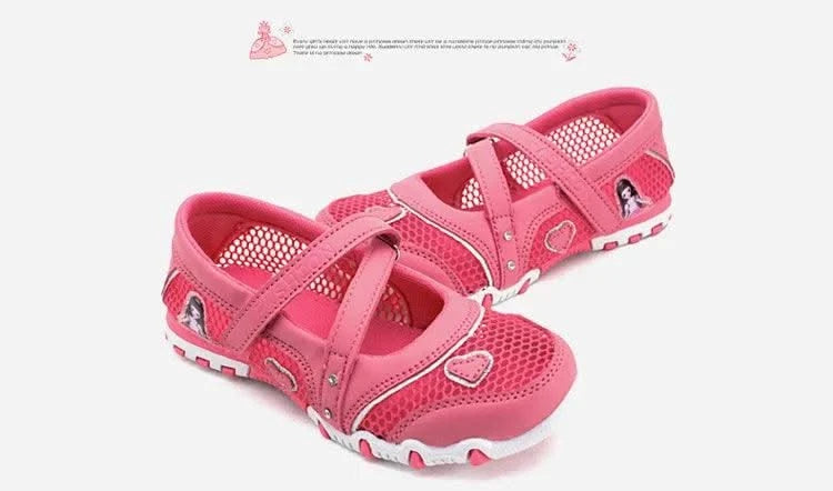 Cartoon Princess Non-slip Children Flat Shoes | Girls Summer Fashion | High Quality Mesh Sandals Kids