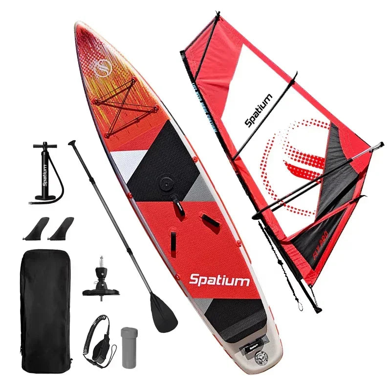 Water Surfing 2-in-1 Windsurf Sail With Sup Board Windsurfing For Smooth Sailing And Paddleboarding Inflatable Surfboard Sailing
