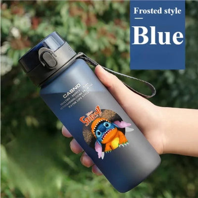 1000ML Stitch Angel Cartoon Water Cup Portable Plastic Large Capacity Cartoon Figures Clear Cup Outdoor Sports Water Chil Cift