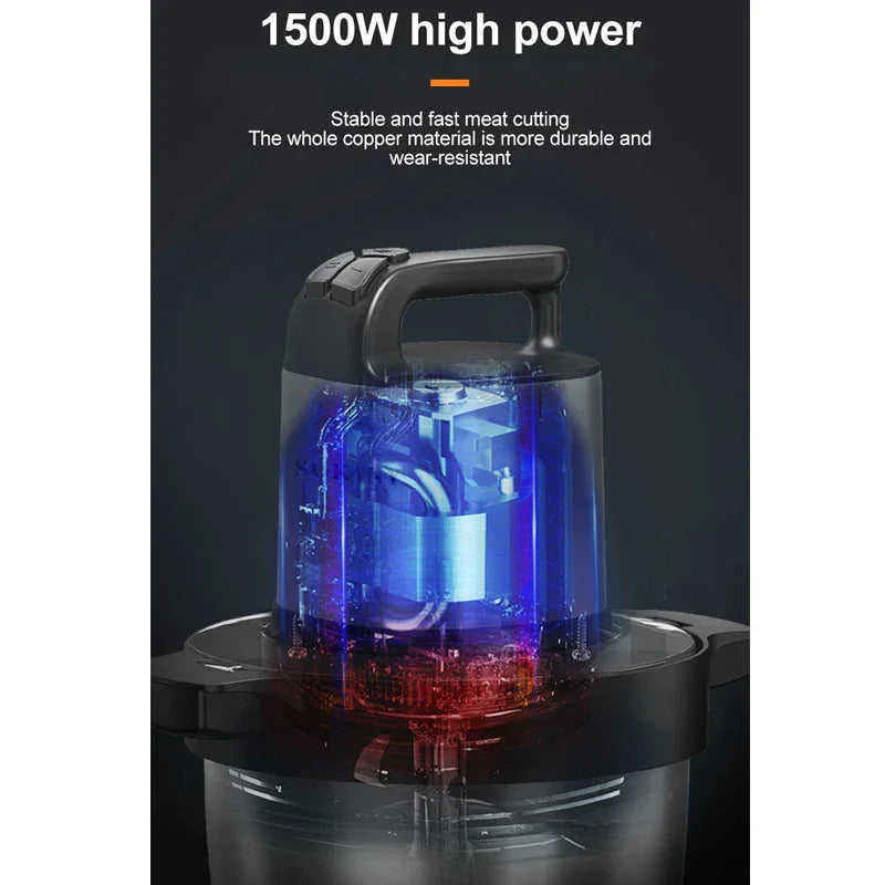 Food Processor 6.5L Electric Meat Grinders Stainless Steel Vegetable Slicer Chopper Crusher Kitchen Blenders Home Appliance