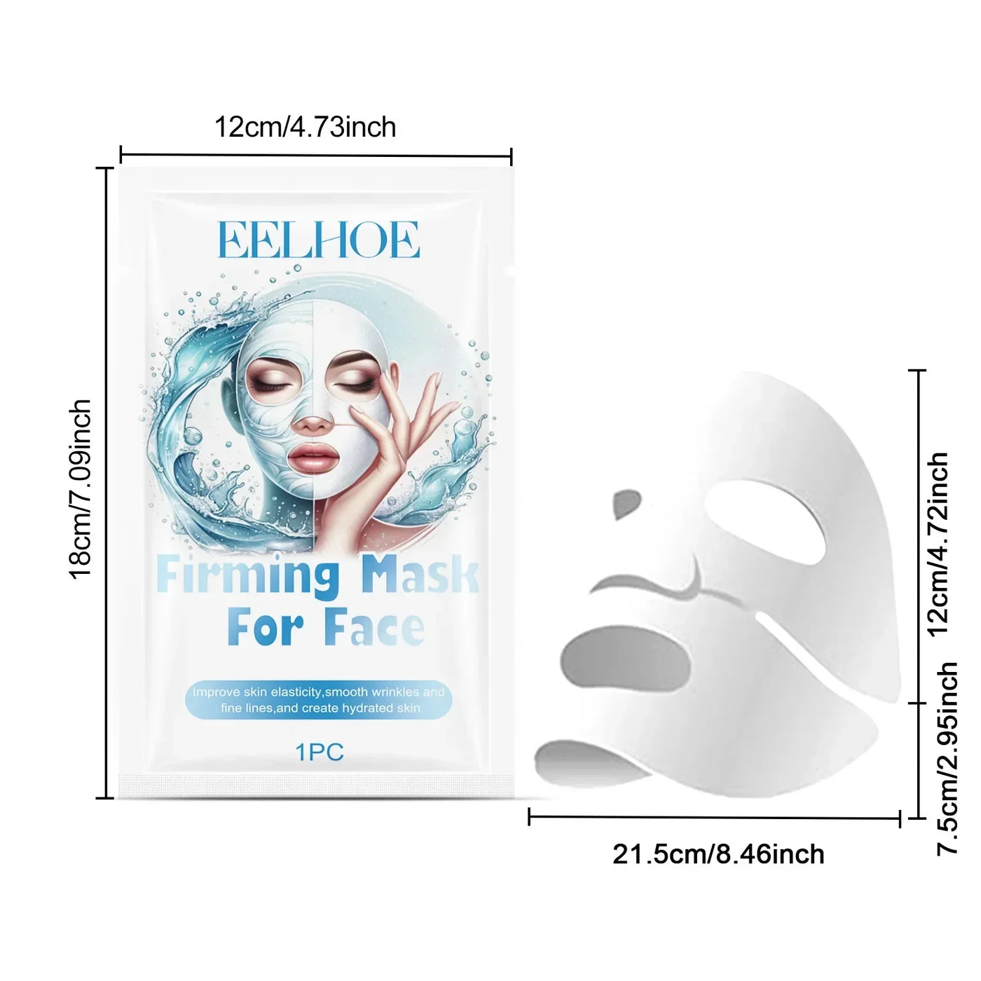 Water -Soluble Collagen Face Mask Shrink Pore Deep Moisturizing Overnight Mask Anti-Wrinkle Hydrating Brightening Face Skin Care