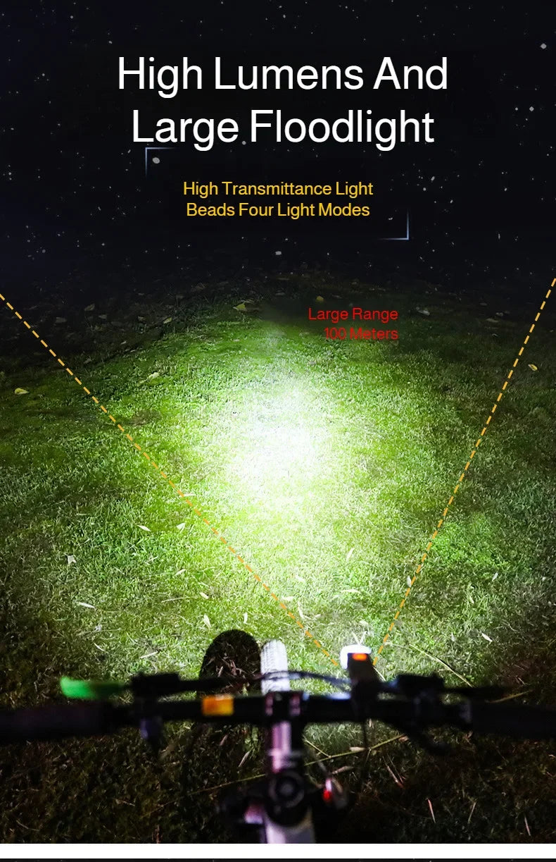 Mountain bike headlight mountain bike riding rainproof night riding headlight rechargeable mountain bike light