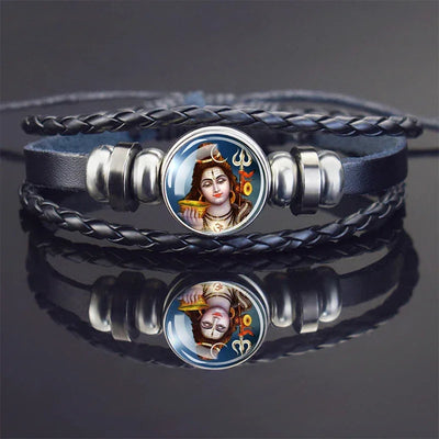 Hinduism God Bracelets Ganesha Vishnu Shiva Amulet Bracelet for Men Women Goddess of Kashmi Wealth Bangle India Buddhism Jewelry
