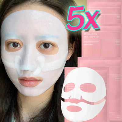 Absorbable Bio Collagen Face Mask Shrink Pores Deep Hydrating Overnight Mask Moisturizing Refreshing Brightening Face Skin Care