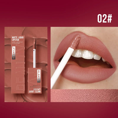 Matte Ink Liquid Lipstick Long Lasting Velvet Nude Lip Gloss Non-stick Cup Waterproof Lips Tint Waterproof Make Up