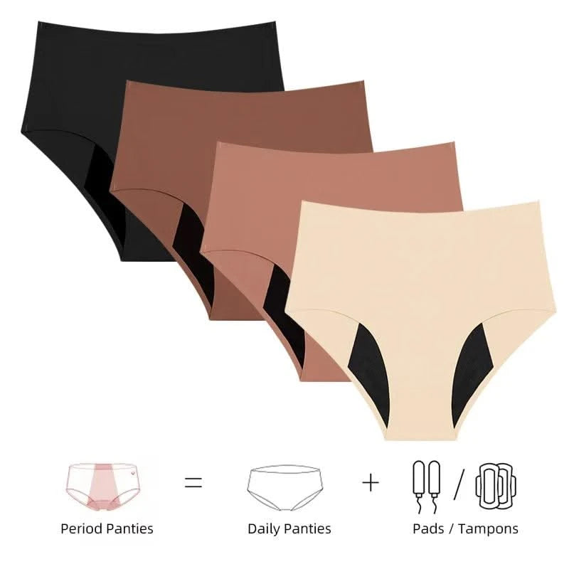 Seamless High Waist Menstrual Panties Women Physiological 4 Layers Leak Proof Underwear Sexy Briefs No Trace Breathable Panties