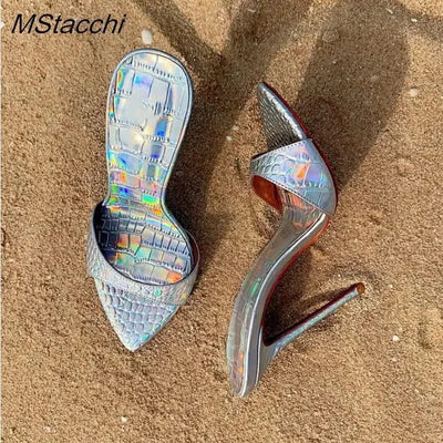 Laser Dazzling Colour, Pencil-High Heel Shoes For Women | Slippers | Summer Sandals |  Sandals | Shoes