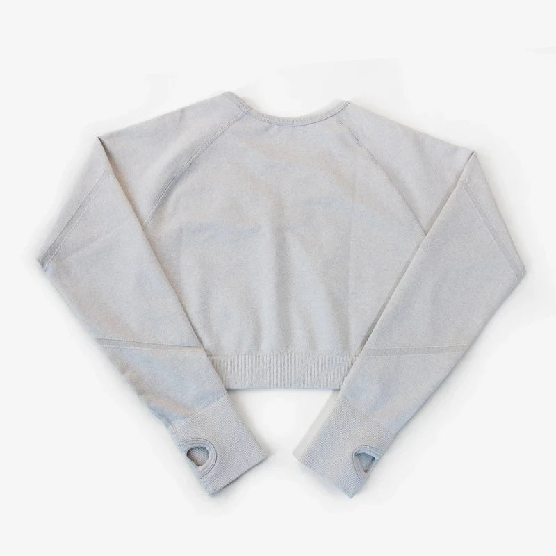 Women's Crop Top Long Sleeves Workout