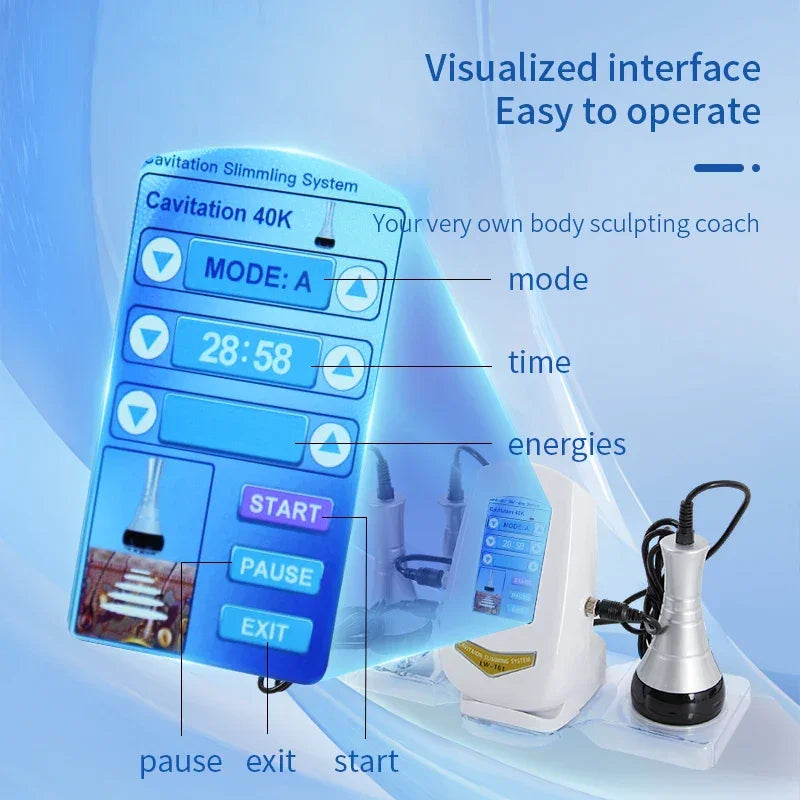 40K Cavitation Ultrasonic Weight Loss Body Slimming Machine Skin Lifting Massager RF Fat Burner Device Body Sculpting Machine