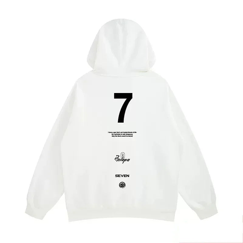 High Street Letter Print Hooded Hoodies Mens Front Pockets Baggy Casual Retro Pullover Sweatshirts Fleece Y2K Hoody Clothes